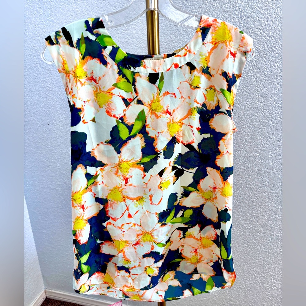 J. Crew Sleeveless Drapey Top in Cove Floral
